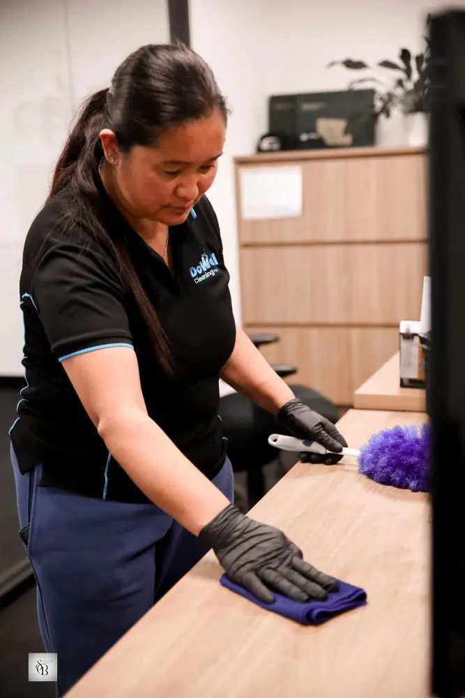 A Do Well Cleaning team member at work